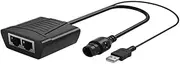 RJ45 Splitter 1 to 2 Ethernet Adapter Compatible Cat5 Cat5E Network Cable Extender for Router Laptop Easy Install (Female)
