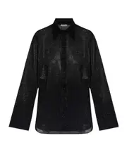 sparkling button-up shirt S/M,M/L black