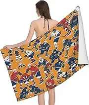 VPPUR Hockey Print Camping Bath Towel 52 x 32 in Soft Highly Absorbent Quick Dry Towels for Bathroom