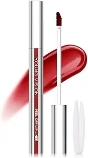 Erinde Peel off Lip Liner Stain with Tweezer, Waterproof Matte Lip Gloss, Women Long Lasting Lip Stain Peel off, Transfer Proof Lip Tint, Highly Pigmented Color Lipliner #3