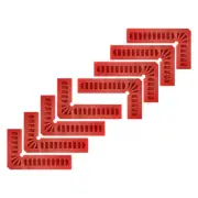 8pcs Positioning Squares Right Angle Clamps 80x50mm 90 Degree Corner Clamp, Red