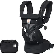 Ergobaby Baby Carrier Omni 360 Cool Air Mesh, 4-Positions for Newborn to Toddler (0-3 yrs), Ergonomic Child Carrier & Backpack, Onyx Black