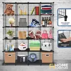 20 Cube Grid Wire Cabinet DIY Storage Rack Clothes Toy Book Mesh Organiser BK