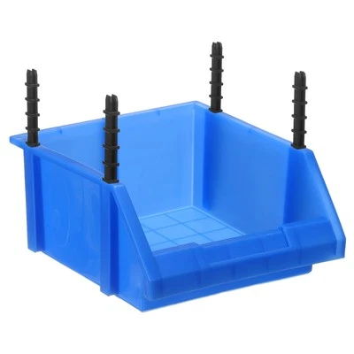 Plastic Shelf Bins 8.3" x 8.1" x 4.3" Wall Mounted Storage Bins, Blue