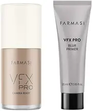 FARMASi Full Coverage Foundation Makeup, (Natural Beige 10) 30 mL Liquid Cream, Lightweight Long Lasting Coverage, Breathable Skin Moisturizer with Color True Matte Blending, Face Makeup, VFX PRO Camera-Ready Primer,Advanced Pore Minimizer for Dry,25 mL