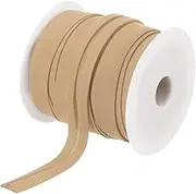 uxcell 1/2 Inch Single Fold Bias Tape Polyester Continuous Bulk Bias Tape for Sewing, Seaming Quilting Hemming Binding Crafts (Khaki 25 Yards)