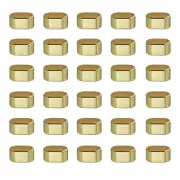 Cord Stopper Ends, 30 Pack Cord Rope Fastener for DIY Bags, Light Green Gold