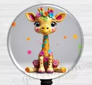 Giraffe Badge Holder, Baby Giraffe Badge Reel, Cute Giraffe ID Retractable 6519
