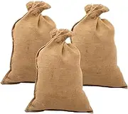 Ciieeo 3pcs Multi Use Woven Storage Bags Flood Control Vegetable Sacks Burlap Bags for Home Gardening Potatoes and Transporting Construction Waste