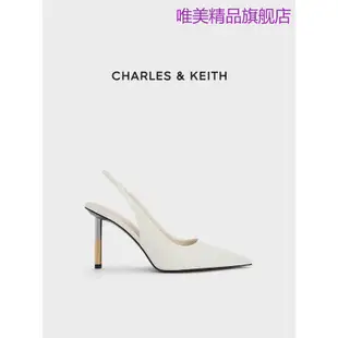 CHARLES&KEITH春夏女鞋CK1-60280391後絆帶尖頭細高跟涼鞋女