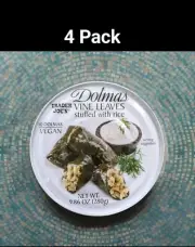 Dolmas Vine Leaves Stuffed with Rice Trader Joe’s 4 Cans Yabrak Dolmak Dolmades