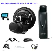 TSDZ2B 500W MID DRIVE EBIKE CONVERSION KIT LCD5 DISPLAY THROTTLE 10AH BATTERY AU