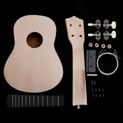 21 Inch Ukulele Soprano Hawaii Guitar Handwork Painting Assembly DIY Kit US
