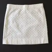 J.Crew Factory Women’s NWT Eyelet Mini Skirt In White Size: 2