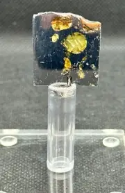 GEM QUALITY SEYMCHAN METEORITE PALLASITE PARTIAL SLICE 7,94 g