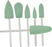 GANAZONO 6pcs Nail Drill Bit for Nails Portable Polishing Tools for Manicure Shaped Design for Smoother Edges for Art