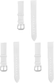 Gatuida Watch Straps 3pcs Bracelet Watch Strap Watch Bands for Women Tabby Watch Band Watch Band Replacement Correa Para Hombre Endurable Watch Handmade Buckle Man White Ultra Thin