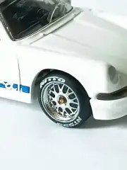 HOT WHEELS JDM BBS RSGT CHROME 3D WHEELS NITTO RUBBER TIRES NEW