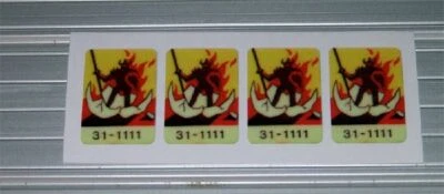Williams Joust Pinball Machine Drop Target Decal Set 16 DECALS PER SET