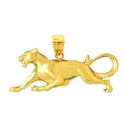 14K Gold Panther Pendant