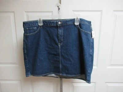 OLD NAVY DEMIN JEAN SKIRT HIGH RISE OG MINI SKIRT SZ 22 NWT MSRP $39.99