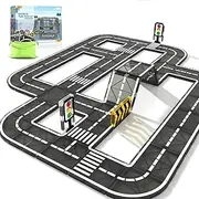 50PCS Magnetic Tiles Road Expansion Pack, STEM Magnet Building Blocks for Toddler Kids Toys, Montessori Educational Toys for 3+ Year Old Boys & Girls, Creative Easter Toy Gifts