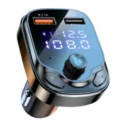 3.1A FM Transmitter Handfree Bluetooth 5.0 Dual USB Car Charger Audio Receiver
