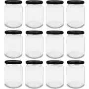 12PK Lemon Lime Verona 150ml Jars Kitchen Storage Canister Container Jar Clear