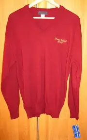 Men’s ANDREW ROHAN Sweater FireBrick Color V Neck Size X-Large USA Tuff-Pil NWT