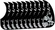 HAMPPLIES 10pcs Guitar Pickguards Scratch Folk Guitar Protector Lightweight Easy to Install Design Musical Instrument Accessories