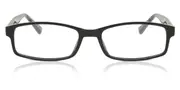 Rectangle Full Rim TR90 Men's Glasses Online Black Size 50 - Lenses Included - Private Health Rebate - Blue Light Block - SmartBuy Collection
