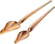 Ciieeo 2pcs Precision Drawing Spoons Ergonomic Culinary Saucier Utensils for Sauce Decorating Drizzling and Elegant Meal Presentation