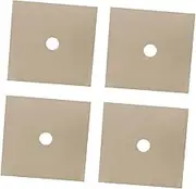 Mikinona 4pcs Gas Range Protector Gas Cooker Camping Gas Stove Camping Stove Kettle Gas Burner Stove Protectors Stove Top Stove Burner Covers Electric Gas Stove Protector Knob Beige