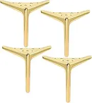7 Inch / 18cm Metal Furniture Legs, Set of 4 TCHOSUZ Heavy Duty Modern Diamond Triangle Table Desk Chair Sofa Legs Couch Feet with Screws for DIY Cabinet Cupboard TV Bench Stand 4 Pieces Gold