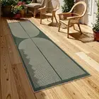 Modern Rainbow Easy Jute Kitchen Runner, 2x8 Indoor Outdoor Runner Rug for Ha...