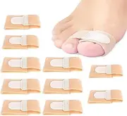 Fabric Hammer Toe Corrector, 10 Pack Toe Splints, Toe Corrector, Toe Wraps for Curled Toes, Crooked Toes and Hammer Toes
