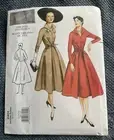 UNCUT*Vogue 2401 *Original 1952 Design Remake* Pattern -DRESSES-Sz:12-14-16