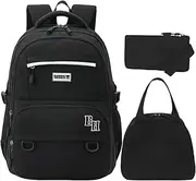 [CAMTOP] School Backpack for Teen Girls Boys Casual Daypack Backpacks with Lunch Box Middle High School College Bookbag Set