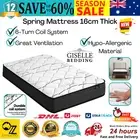 Giselle Bedding Glay Bonnell Spring Mattress 16cm Thick Single Medium Firm NEW