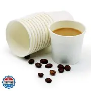 TashiBox Thick Espresso Cups Travel to Go, 200 Count (Pack of 1), White