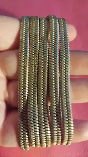 KENNETH COLE REACTION 5 ROW HERRINGBONE METAL BRACELET