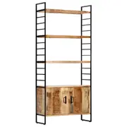 4-Tier Bookcase 80x30x180 cm Rough Mango Wood vidaXL