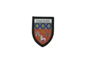 Patch printed embroidery travel souvenir shield crest city france flag toulouse