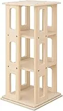 360° Rotatable Bookshelf Indoor Bookshelves Floor-to-Ceiling Rack Reading Rack Storage Shelf Space-Saving Book Shelf