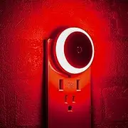 myCozyLite Red Light Night Light, 2 Pack Night Lights Plug into Wall, Dusk to Dawn Sensor, Red Light for Sleep, Smart Night Light for Bedroom, Bathroom, Kids Room, Kitchen, Hallway, Stairway, Round
