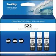 522 Black Ink Bottles ET-2800 ET-4800 ET-2400 ET-2803 522 Ink Refill Bottles Black Compatible for Ecotank ET 2800 ET 4800 ET2800 ET 2400 ET 2803 ET-2720 ET-4810 ET-4700 ET-2840 Printer (Not Subli Ink)