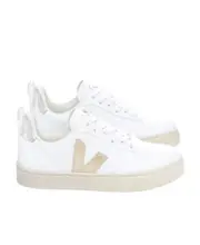 Veja Kids V-10 Low-Top Sneakers 29,30,32 White