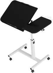 Generic Height Adjustable Table Mobile Standing Desk Movable for Elderly Portable Versatile Adjustable Height 23.62inch-37.40inch