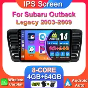 Head Unit CarPlay Car Stereo For Subaru Outback Legacy 03-09 GPS Android 14 64GB