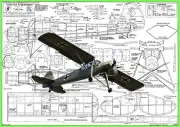 Model Airplane Plans (FF): Fieseler Fi 156 Storch 1/12 Scale 47" for .75-1.3cc